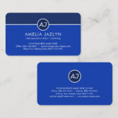 Monogram One White Line CEO Founder Visitekaartje (Voorkant / Achterkant)