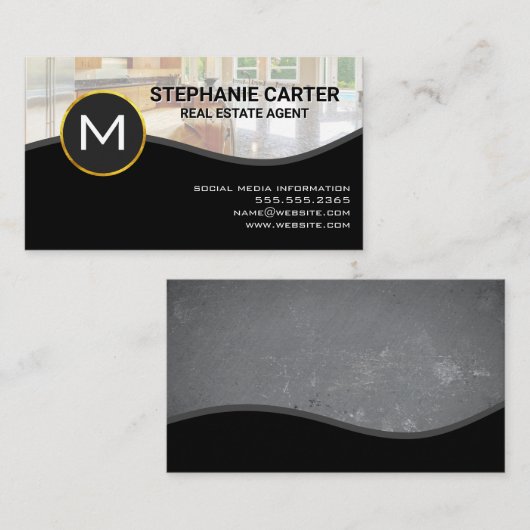 Monogram | Onroerend goed | Modern Kitchen Visitekaartje (Voorkant / Achterkant)