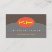 Monogram ontwerp, 3,5 x 2,0 inch Visitekaartje (Voorkant)