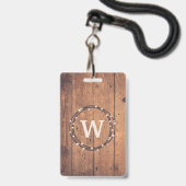 Monogram ontwerp badge (Achterkant met lanyard)