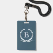 Monogram ontwerp badge (Voorzijde met lanyard)