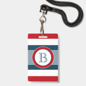 Monogram ontwerp badge (Achterkant met lanyard)