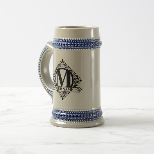 monogram ontwerp-balk bierpul (Voorkant links)