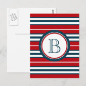 Monogram ontwerp briefkaart (Voorkant / Achterkant)