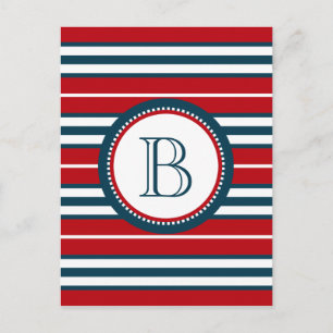 Monogram ontwerp briefkaart