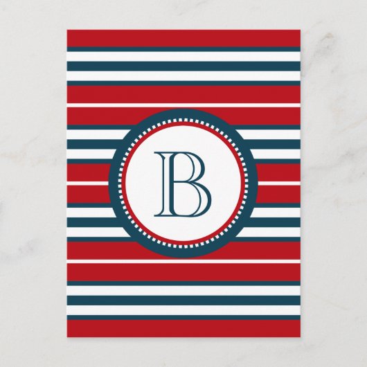 Monogram ontwerp briefkaart (Voorkant)