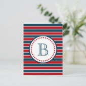 Monogram ontwerp briefkaart (Staand voorkant)
