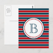 Monogram ontwerp briefkaart (Voorkant / Achterkant)