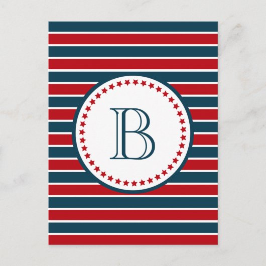 Monogram ontwerp briefkaart (Voorkant)