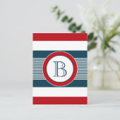 Monogram ontwerp briefkaart (Staand voorkant)