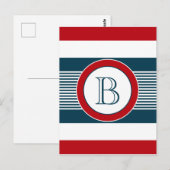 Monogram ontwerp briefkaart (Voorkant / Achterkant)