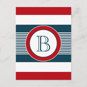 Monogram ontwerp briefkaart