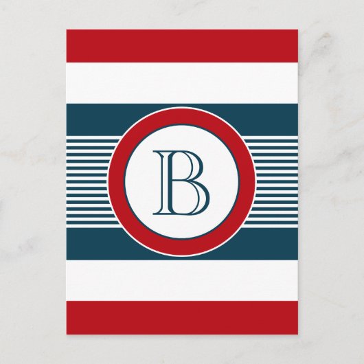 Monogram ontwerp briefkaart (Voorkant)