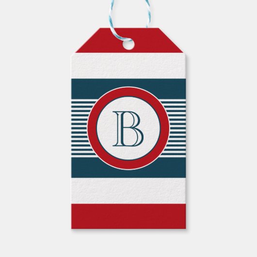 Monogram ontwerp cadeaulabel (Voorkant)