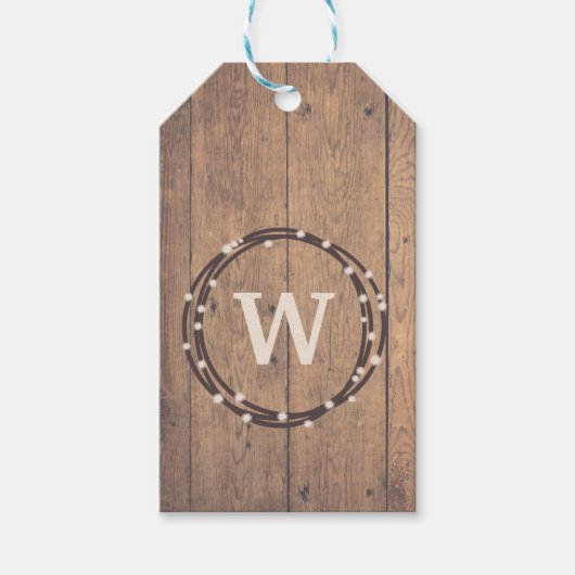Monogram ontwerp cadeaulabel (Voorkant)