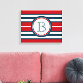 Monogram ontwerp canvas afdruk (Insitu (Woonkamer))