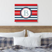 Monogram ontwerp canvas afdruk (Insitu (Slaapkamer))