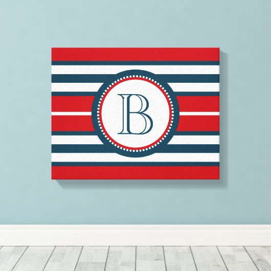 Monogram ontwerp canvas afdruk (Insitu (Houten vloer))