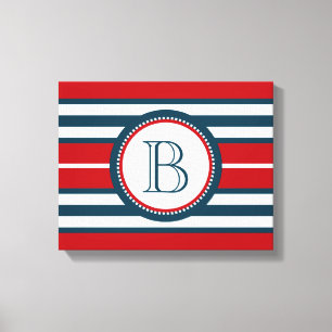 Monogram ontwerp canvas afdruk