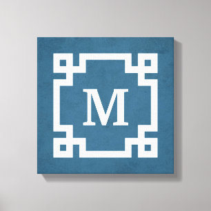 Monogram ontwerp canvas afdruk