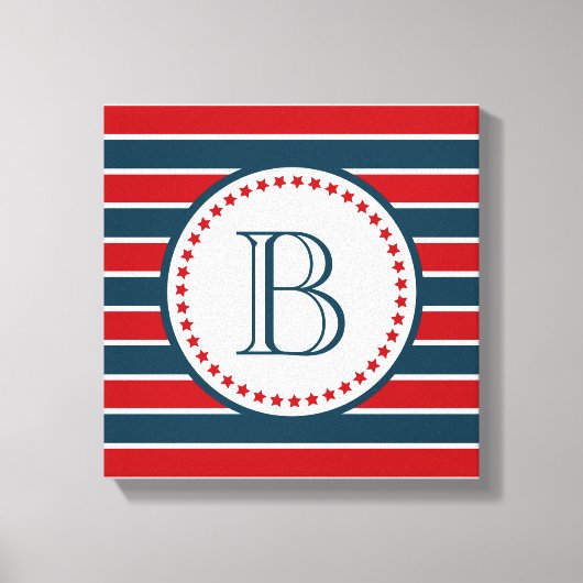 Monogram ontwerp canvas afdruk (Voorkant)