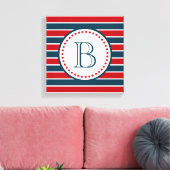 Monogram ontwerp canvas afdruk (Insitu (Woonkamer))