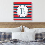 Monogram ontwerp canvas afdruk (Insitu (Slaapkamer))
