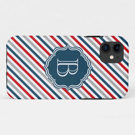 Monogram ontwerp Case-Mate iPhone case (Achterkant (horizontaal))