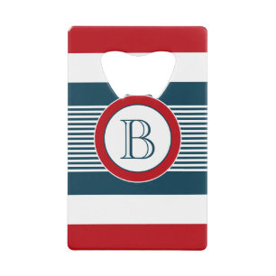 Monogram ontwerp creditkaart flessenopener