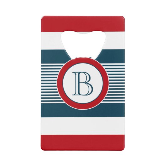 Monogram ontwerp creditkaart flessenopener (Voorkant)