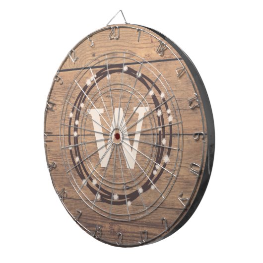 Monogram ontwerp dartbord (Voorkant Rechts)