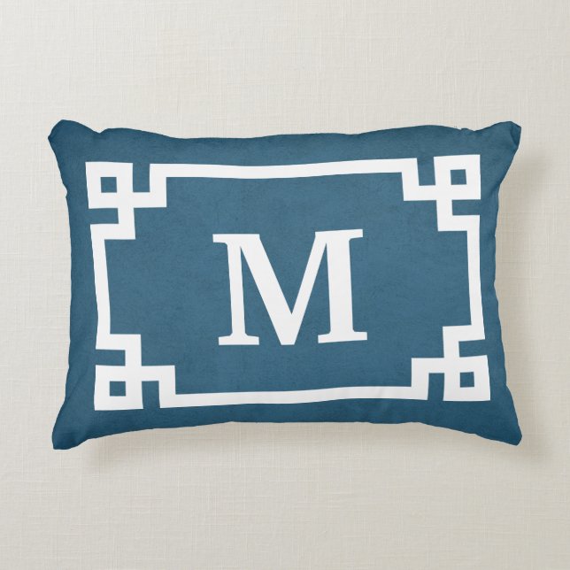 Monogram ontwerp decoratief kussen (Voorkant)