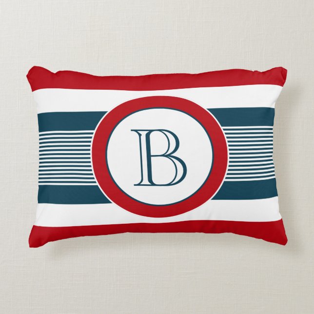 Monogram ontwerp decoratief kussen (Voorkant)