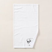 Monogram ontwerp fantasy kunst schedel bad handdoek (Handdoek)