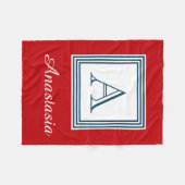 Monogram ontwerp fleece deken (Voorkant (Horizontaal))
