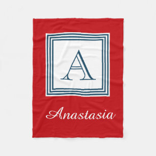 Monogram ontwerp fleece deken