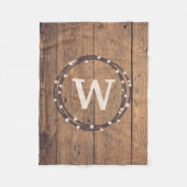 Monogram ontwerp fleece deken (Voorkant)