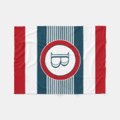 Monogram ontwerp fleece deken (Voorkant (Horizontaal))