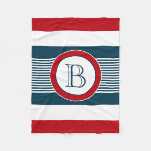Monogram ontwerp fleece deken