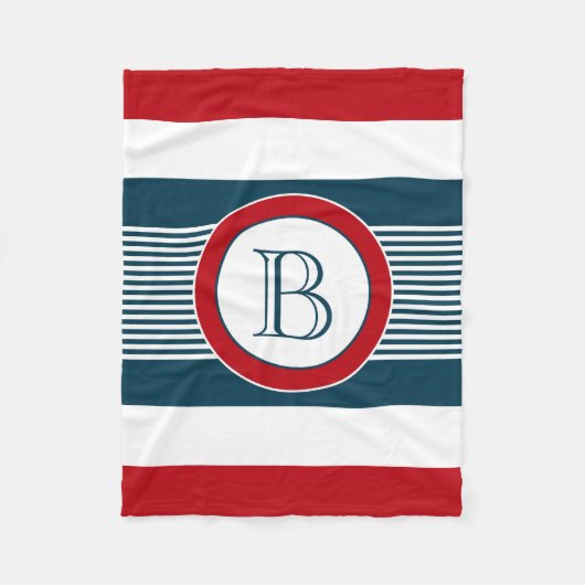 Monogram ontwerp fleece deken (Voorkant)