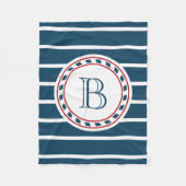 Monogram ontwerp fleece deken (Voorkant)
