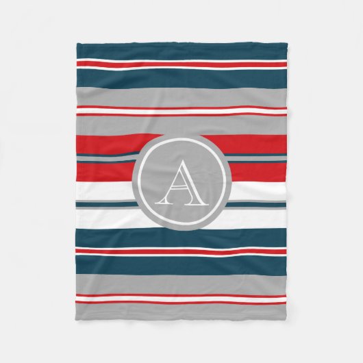 Monogram ontwerp fleece deken (Voorkant)