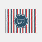 Monogram ontwerp fleece deken (Voorkant (Horizontaal))