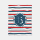 Monogram ontwerp fleece deken (Voorkant)