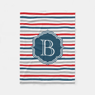 Monogram ontwerp fleece deken