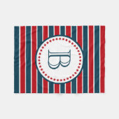 Monogram ontwerp fleece deken (Voorkant (Horizontaal))