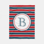 Monogram ontwerp fleece deken (Voorkant)