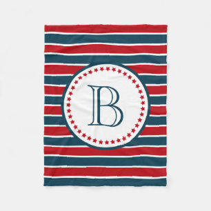 Monogram ontwerp fleece deken