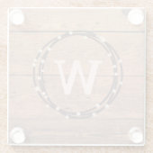 Monogram ontwerp glazen onderzetter (Achterkant)