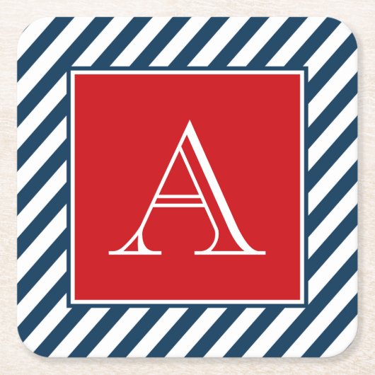 Monogram ontwerp kartonnen onderzetters (Voorkant)